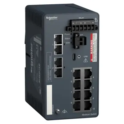 Schneider Electric - MCSESM103F2CS0 - Modicon Managed Switch 8TX/2FX-SM - 1