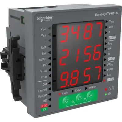 Schneider Electric - METSEPM2KDGTLIO22 - EasyLogic VAF P & E meter THD POP CL 1 - - 1