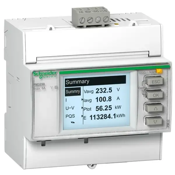 Schneider Electric - METSEPM3255 - DIN RAIL POWER METER MODBUS WITH MEMORY - 1