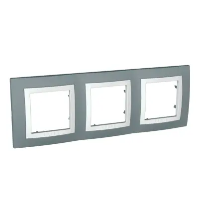 Schneider Electric - MGU2.006.858 - 3gang c. frame Technical grey-White - 1