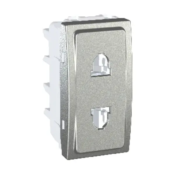 Schneider Electric - MGU3.021.30 - Unica EU/US Socket-out. 1m Alum - 1