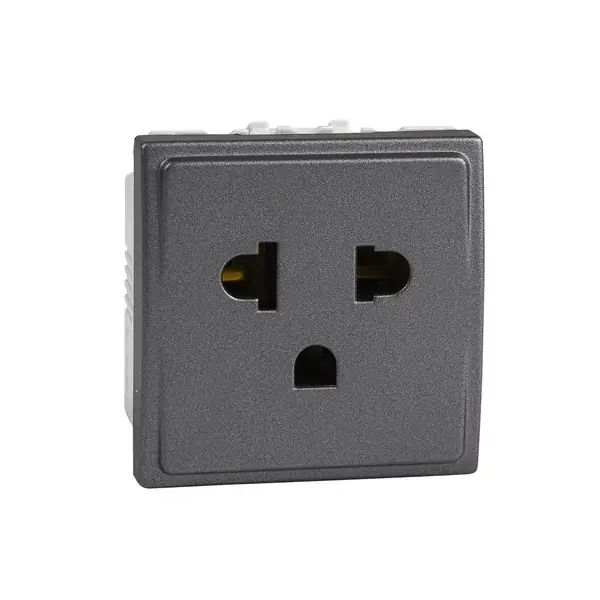 Schneider Electric - MGU3.041.12 - Unica EU/US Socket-out. 2m Graphite - 1