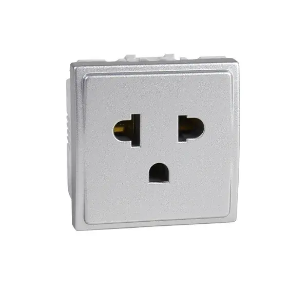 Schneider Electric - MGU3.041.30 - Unica EU/US Socket-out. 2m Alum - 1