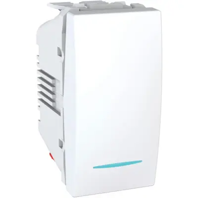 Schneider Electric - MGU3.103.18N - Unica Two-way Sw. w/Loc.Light 1m White - 1