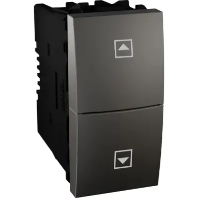 Schneider Electric - MGU3.107T.12 - Unica Blind Push-button 1m Graphite - 1