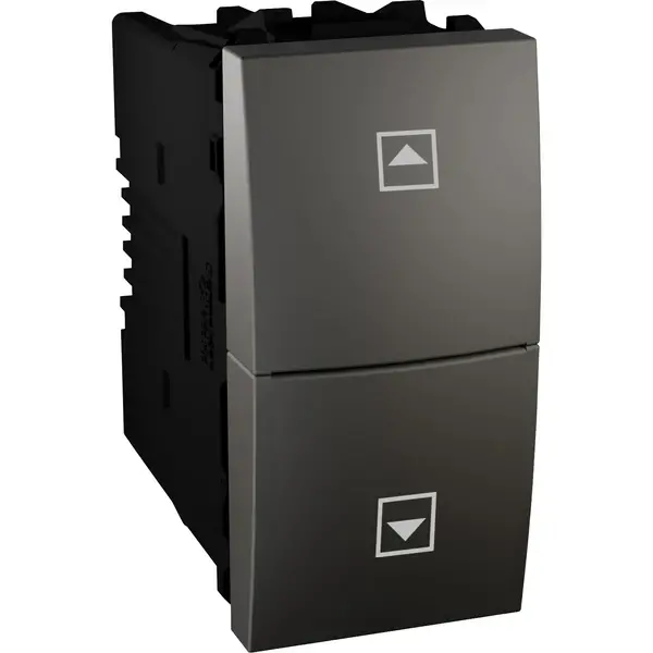 Schneider Electric - MGU3.107T.12 - Unica Blind Push-button 1m Graphite - 1