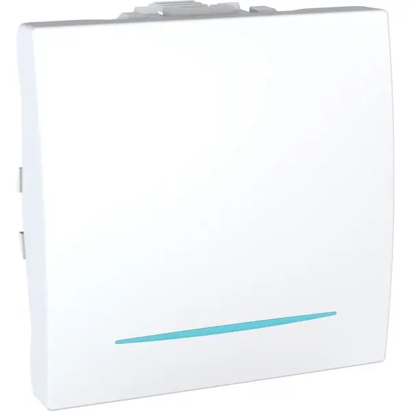 Schneider Electric - MGU3.201.18N - Unica One-way Switch w/Loc.Lght 2m White - 1