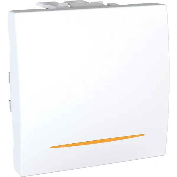 Schneider Electric - MGU3.201.18S - Unica One-way Switch w/Loc.Lght 2m White - 1