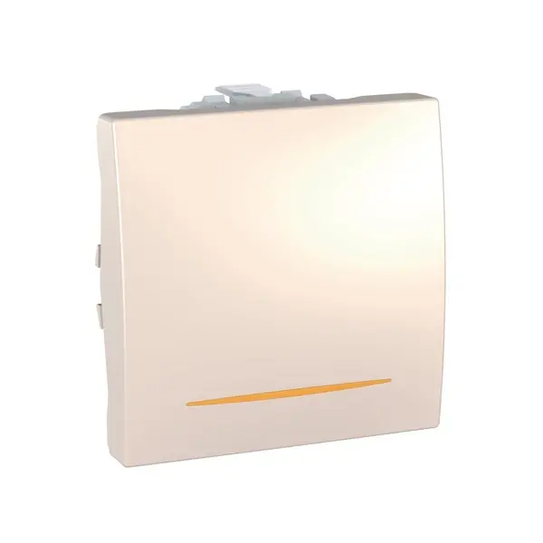 Schneider Electric - MGU3.201.25S - Unica One-way Switch w/Loc.Lght 2m Ivory - 1