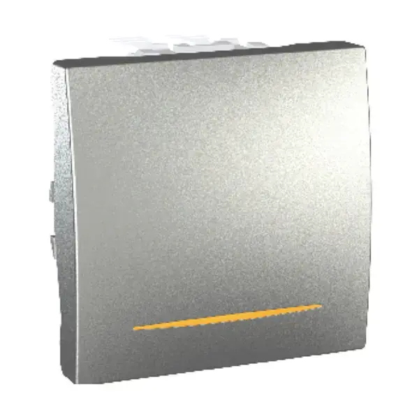 Schneider Electric - MGU3.201.30S - Unica One-way Switch w/Loc.Lght 2m Alum - 1