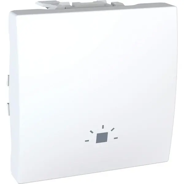 Schneider Electric - MGU3.206.18L - Unica Push-button w/Lght Sym 2m White - 1