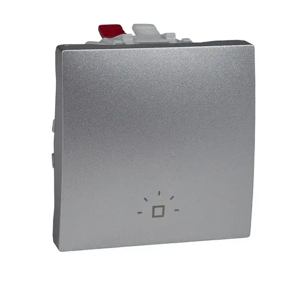 Schneider Electric - MGU3.206.30L - Unica Push-button w/Lght Sym 2m Alum - 1