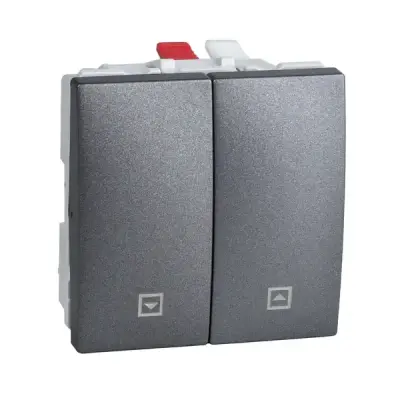 Schneider Electric - MGU3.208.12 - Unica Blind Switch 2m Graphite - 1