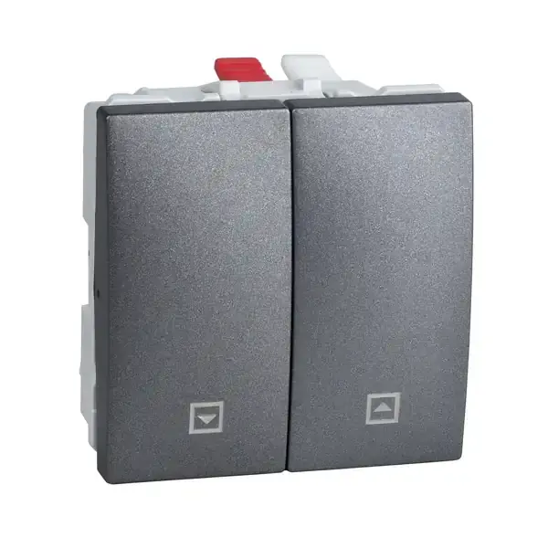 Schneider Electric - MGU3.208.12 - Unica Blind Switch 2m Graphite - 1
