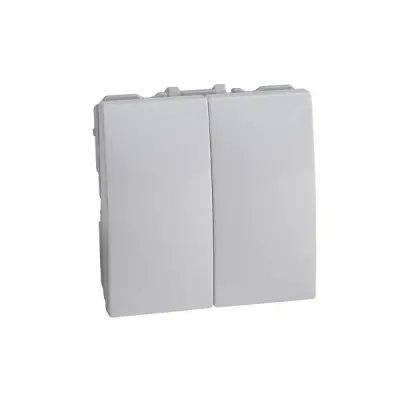 Schneider Electric - MGU3.211.18 - Unica Double One-way Switch 2m White - 1