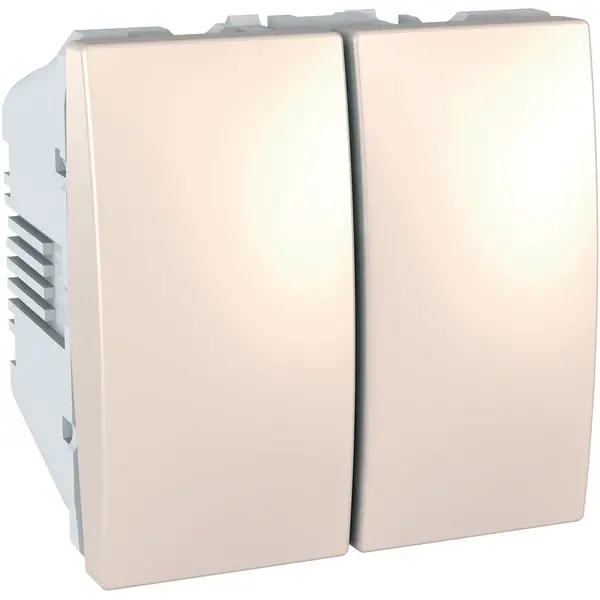 Schneider Electric - MGU3.211.25 - Unica Double One-way Switch 2m Ivory - 1
