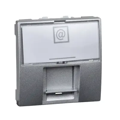 Schneider Electric - MGU3.425.30 - Unica RJ45 Data Socket Cat6 UTP 2m Alum - 1