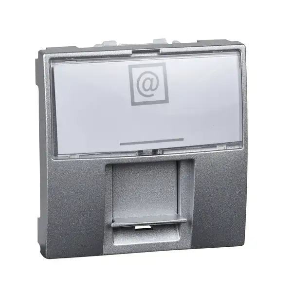 Schneider Electric - MGU3.425.30 - Unica RJ45 Data Socket Cat6 UTP 2m Alum - 1