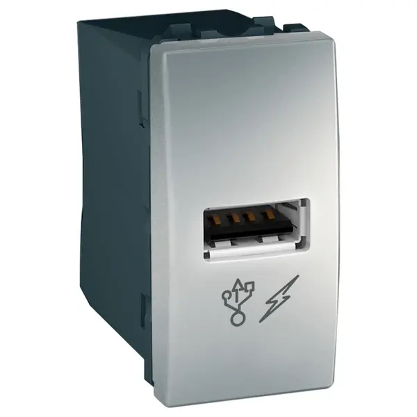Schneider Electric - MGU3.428.30 - Unica USB Charger 1A 1m Alum - 1