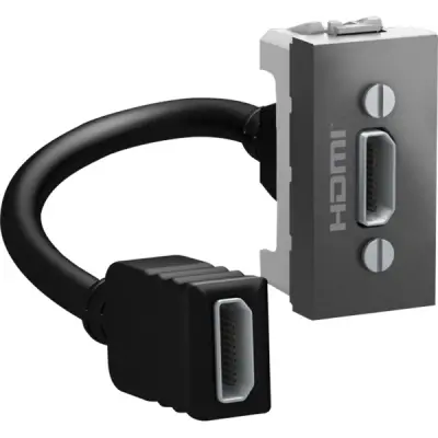 Schneider Electric - MGU3.430.12 - Unica HDMI Data Connector SO 1m Graphite - 1