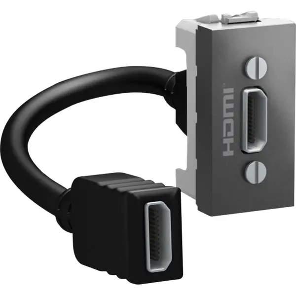 Schneider Electric - MGU3.430.12 - Unica HDMI Data Connector SO 1m Graphite - 1