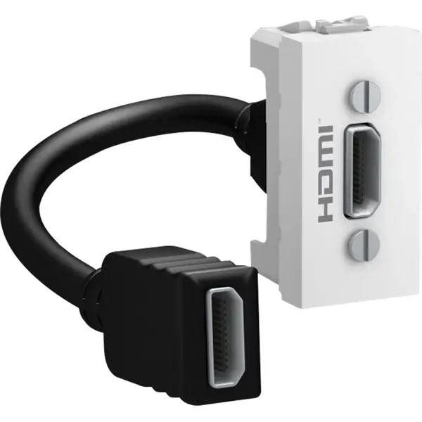 Schneider Electric - MGU3.430.18 - HDMI connector prewired, white - 1