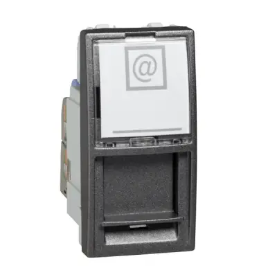 Schneider Electric - MGU3.446.12 - Unica RJ45 Data Sckt Cat6A STP 1m Grpht - 1