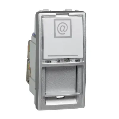 Schneider Electric - MGU3.446.30 - Unica RJ45 Data Sckt Cat6A STP 1m Alum - 1