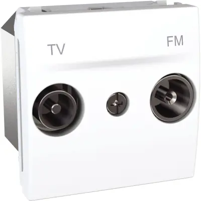 Schneider Electric - MGU3.451.18 - Unica TV/FM Individual Socket 2m White - 1