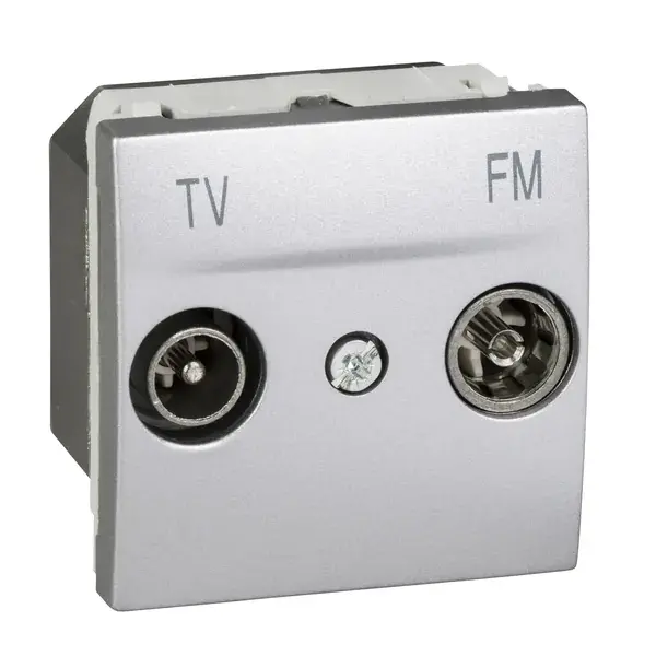 Schneider Electric - MGU3.451.30 - Unica TV/FM Individual Socket 2m Alum - 1