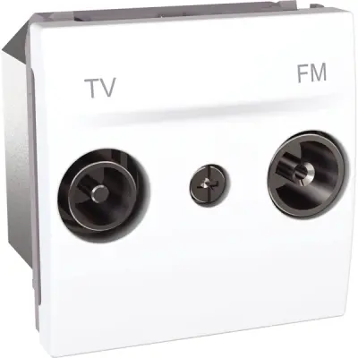 Schneider Electric - MGU3.452.18 - Unica TV/FM End-of-Line Socket 2m White - 1