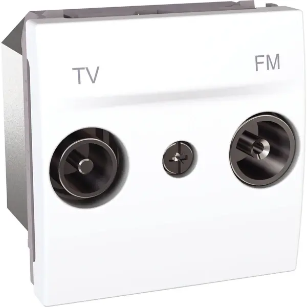 Schneider Electric - MGU3.452.18 - Unica TV/FM End-of-Line Socket 2m White - 1