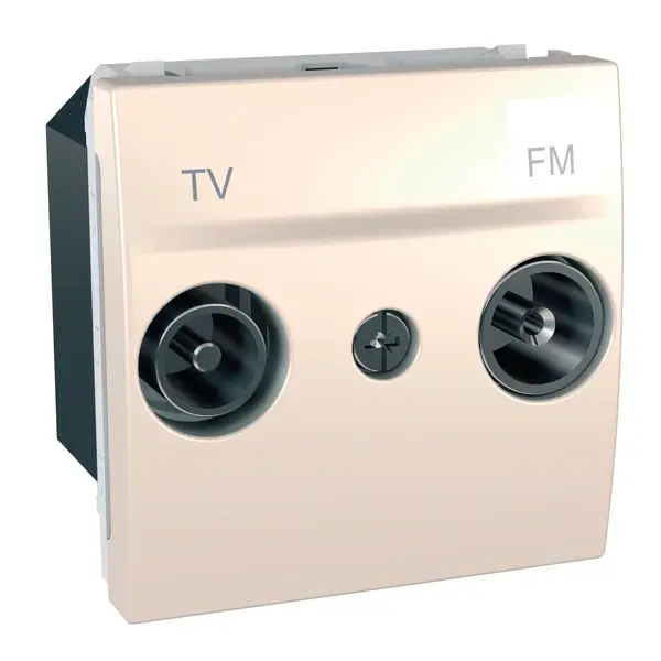 Schneider Electric - MGU3.452.25 - Unica TV/FM End-of-Line Socket 2m Ivory - 1