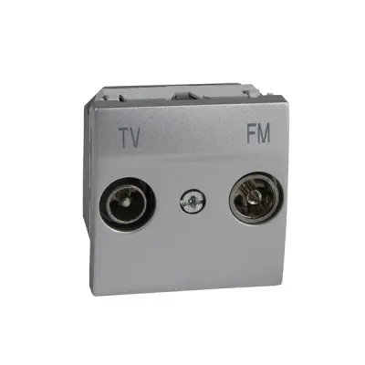 Schneider Electric - MGU3.452.30 - Unica TV/FM End-of-Line Socket 2m Alum - 1
