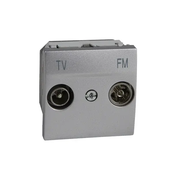 Schneider Electric - MGU3.452.30 - Unica TV/FM End-of-Line Socket 2m Alum - 1