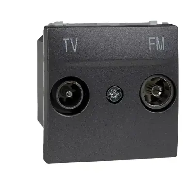 Schneider Electric - MGU3.453.12 - Unica TV/FM Intermediate Socket 2m Grpht - 1