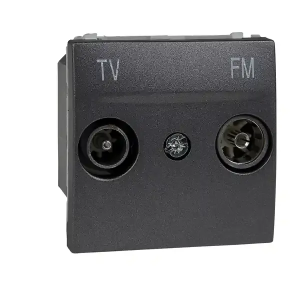Schneider Electric - MGU3.453.12 - Unica TV/FM Intermediate Socket 2m Grpht - 1