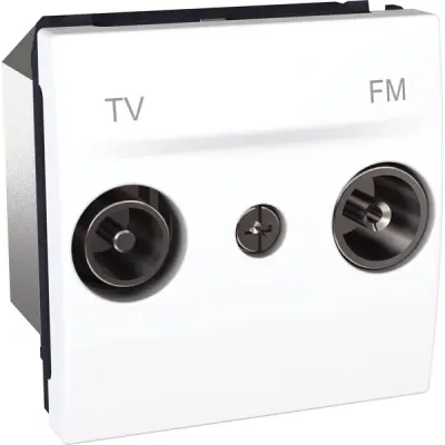 Schneider Electric - MGU3.453.18 - Unica TV/FM Intermediate Socket 2m White - 1