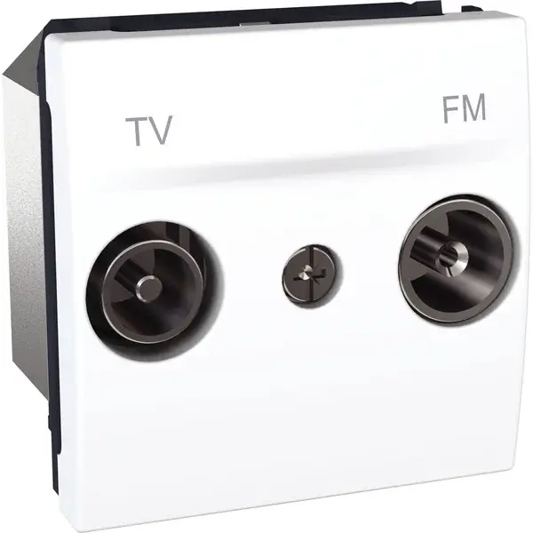 Schneider Electric - MGU3.453.18 - Unica TV/FM Intermediate Socket 2m White - 1