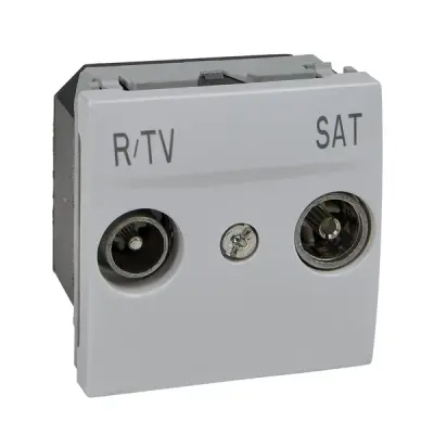 Schneider Electric - MGU3.454.18 - Unica R-TV/SAT Individual Socket 2m Wht - 1