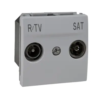 Schneider Electric - MGU3.455.18 - Unica R-TV/SAT End-of-Line Socket 2m Wht - 1