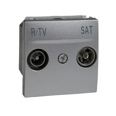 Schneider Electric - MGU3.455.30 - Unica R-TV/SAT End-of-Line Scket 2m Alum - 1