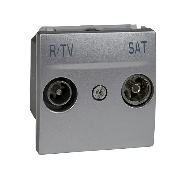 Schneider Electric - MGU3.455.30 - Unica R-TV/SAT End-of-Line Scket 2m Alum - 1