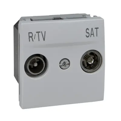Schneider Electric - MGU3.456.18 - Unica R-TV/SAT Intermediate Sckt 2m Wht - 1