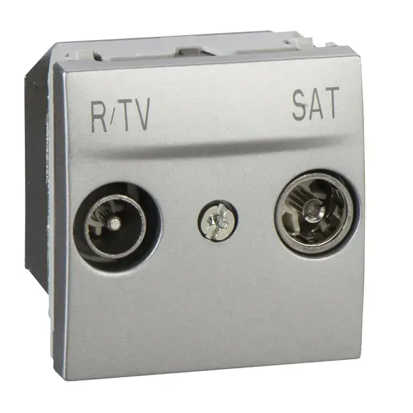 Schneider Electric - MGU3.456.30 - Unica R-TV/SAT Intermediate Sckt 2m Alum - 1