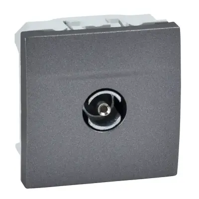 Schneider Electric - MGU3.465.12 - Unica TV Indiv. Socket F-Conn. 2m Grpht - 1