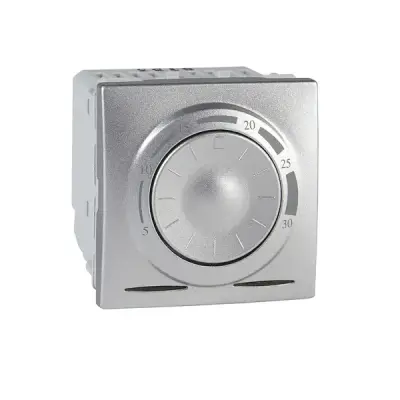 Schneider Electric - MGU3.501.30 - Unica Thermostat 8A 2m Alum - 1