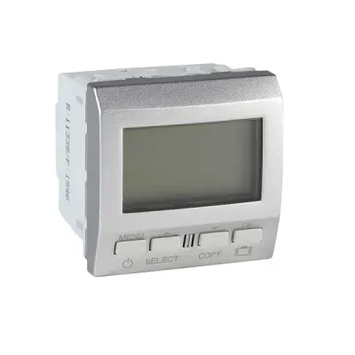 Schneider Electric - MGU3.505.30 - Unica Weekly Prog. Thermostat 2m Alum - 1