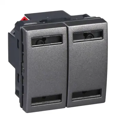 Schneider Electric - MGU3.531.12 - KNX Unica Top P-b 2g graphite - 1