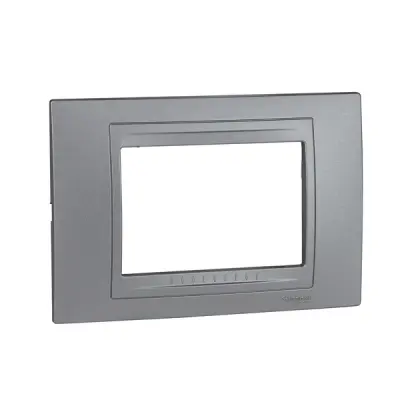 Schneider Electric - MGU4.103.60 - Unica Allegro Frame 3m Dull Silver - 1